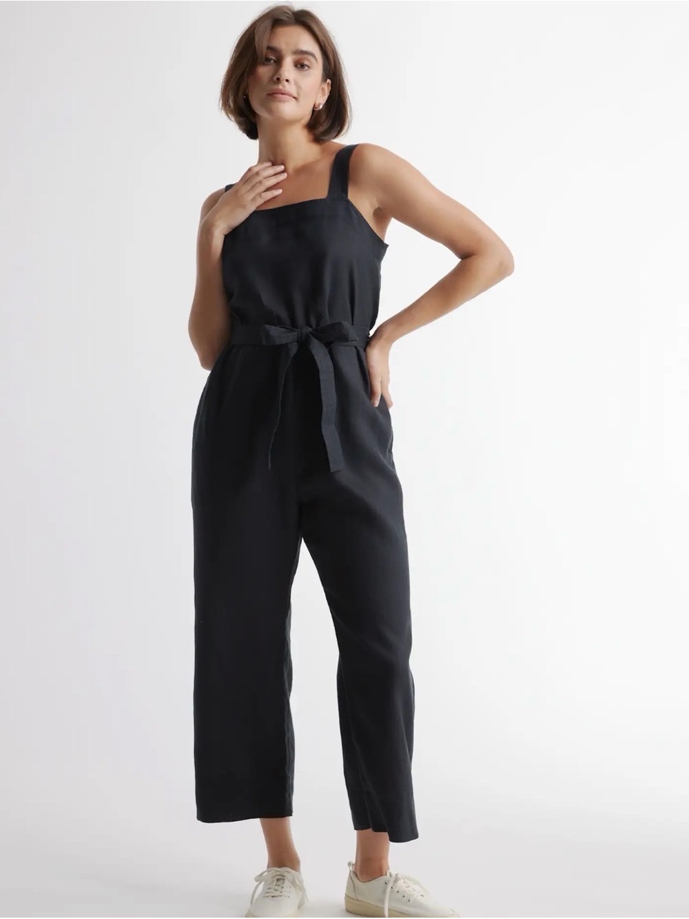 Quince 100% European linen jumpsuit - Picture 1 of 5